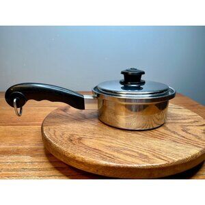 Vintage 1 QT Saladmaster T304S Surgical Stainless Steel Saucepan  with Vapo Lid